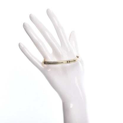 Tiffany 18K Yellow Gold Diamond T Hinged Pave Bracelet 2 of 6
