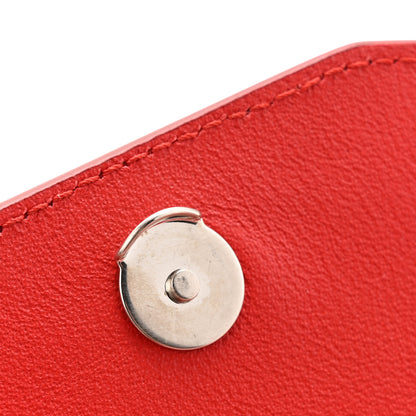 Salvatore Ferragamo Brushed Calfskin Mini Geometric Clutch Bag Flame Red 10 of 10