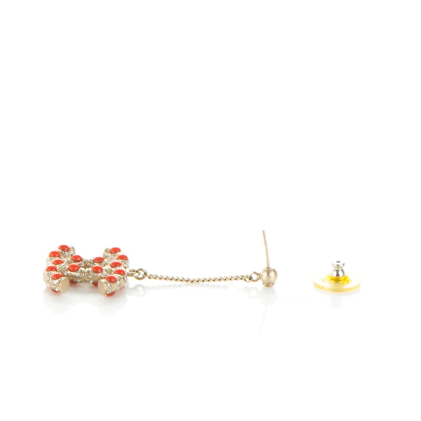 Enamel CC Dangle Earrings Gold