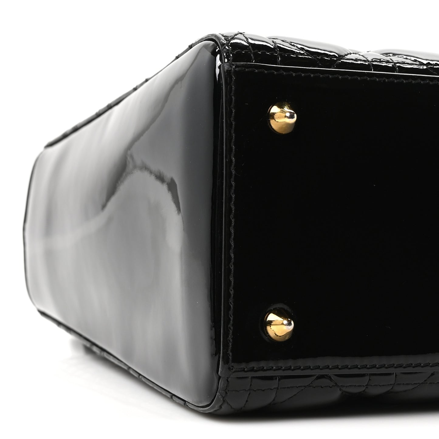 Patent Cannage Medium Lady Dior Black