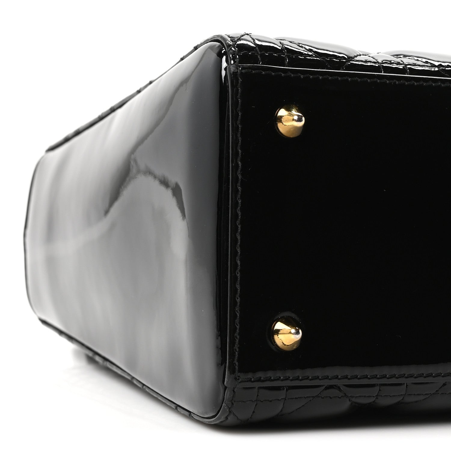 Christian Dior Patent Cannage Medium Lady Dior Black 9 of 10