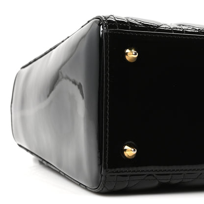 Christian Dior Patent Cannage Medium Lady Dior Black 9 of 10