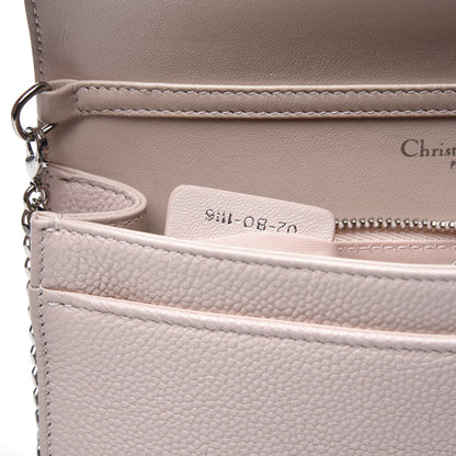 Christian Dior Grained Calfskin Diorama Wallet on Chain Pouch Rose Poudre 9 of 12