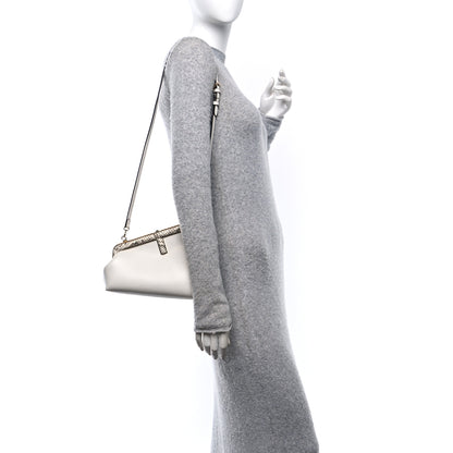 Fendi Shiny Nappa Snakeskin Small Fendi First White Roccia 2 of 10