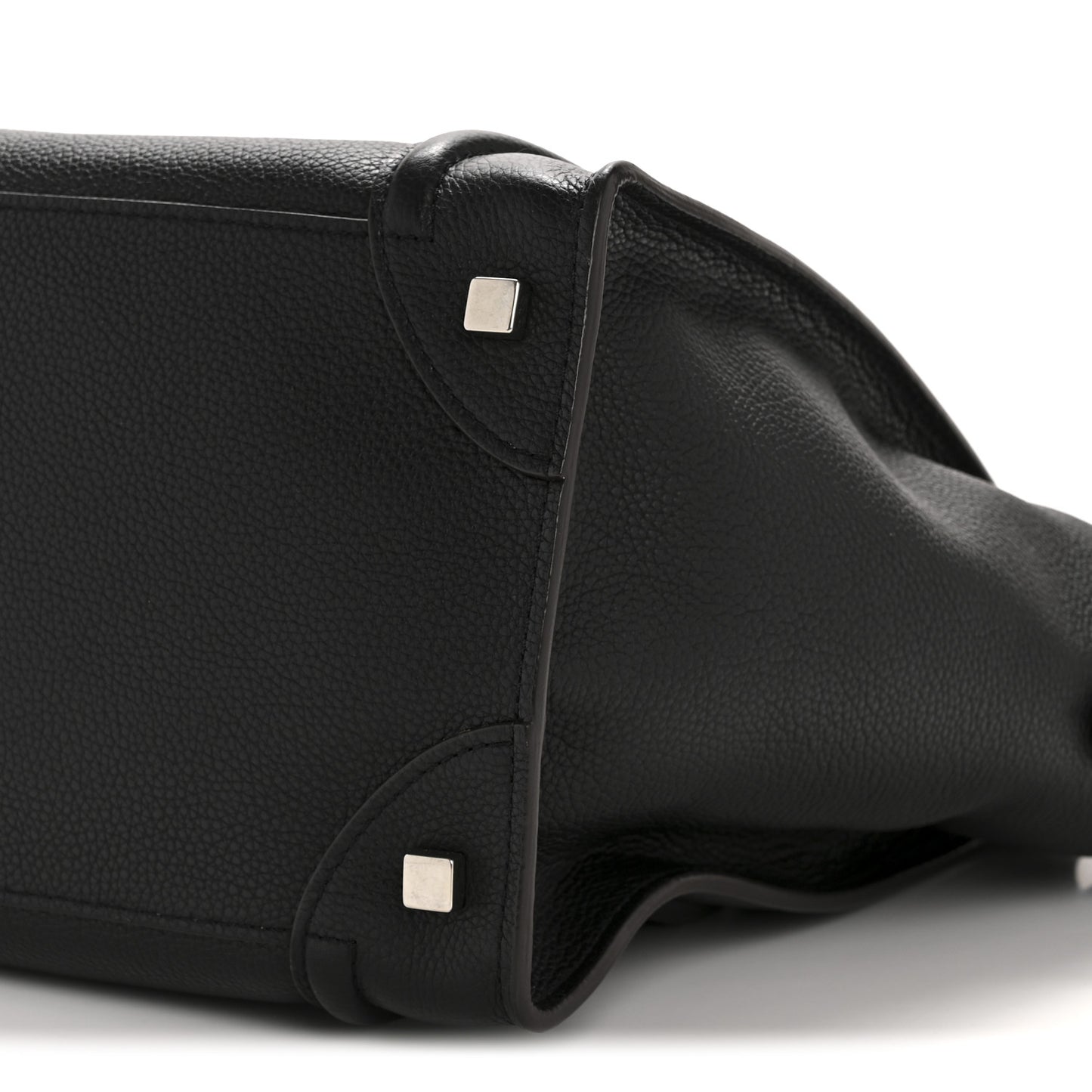 Drummed Calfskin Mini Luggage Black