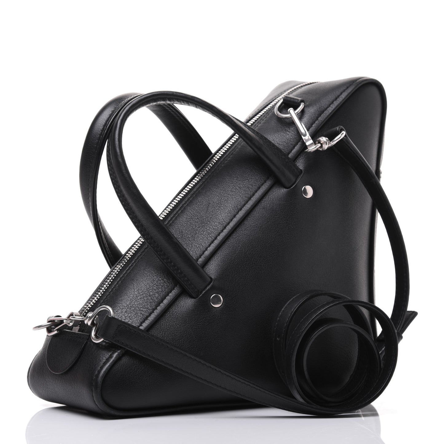 Calfskin S Triangle Duffle Black