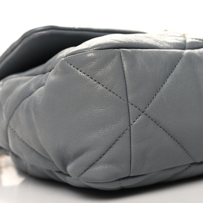 Chanel Lambskin Quilted Large Chanel 19 Flap Grey 9 of 11