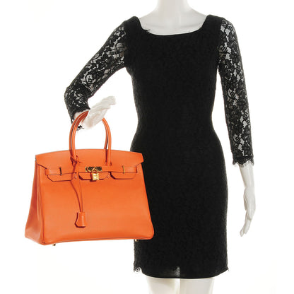 Hermes Epsom Birkin 35 Orange 2 of 28
