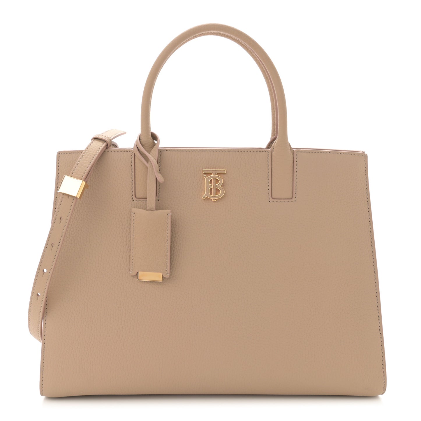 Grained Calfskin Small Frances Tote Oat Beige