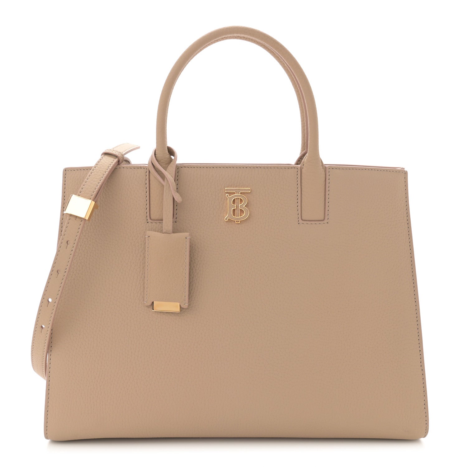Burberry Grained Calfskin Small Frances Tote Oat Beige 1 of 10