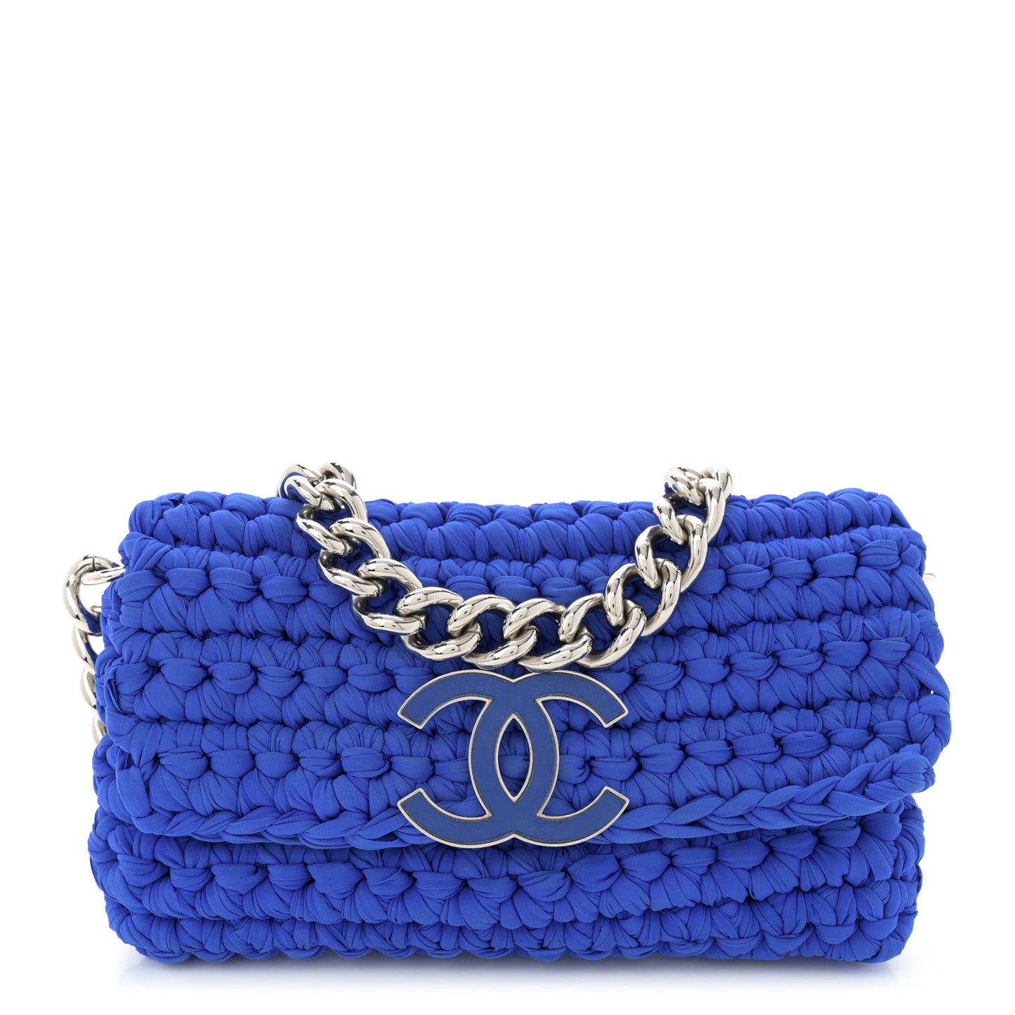 Crochet Fancy Single Flap Blue
