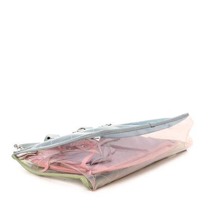 Chanel PVC Lambskin Stitched Medium Coco Splash Shopping Bag Blue Green Pink 4 of 12