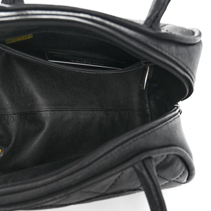 Chanel Calfskin Quilted Small Bowler Black 5 of 10