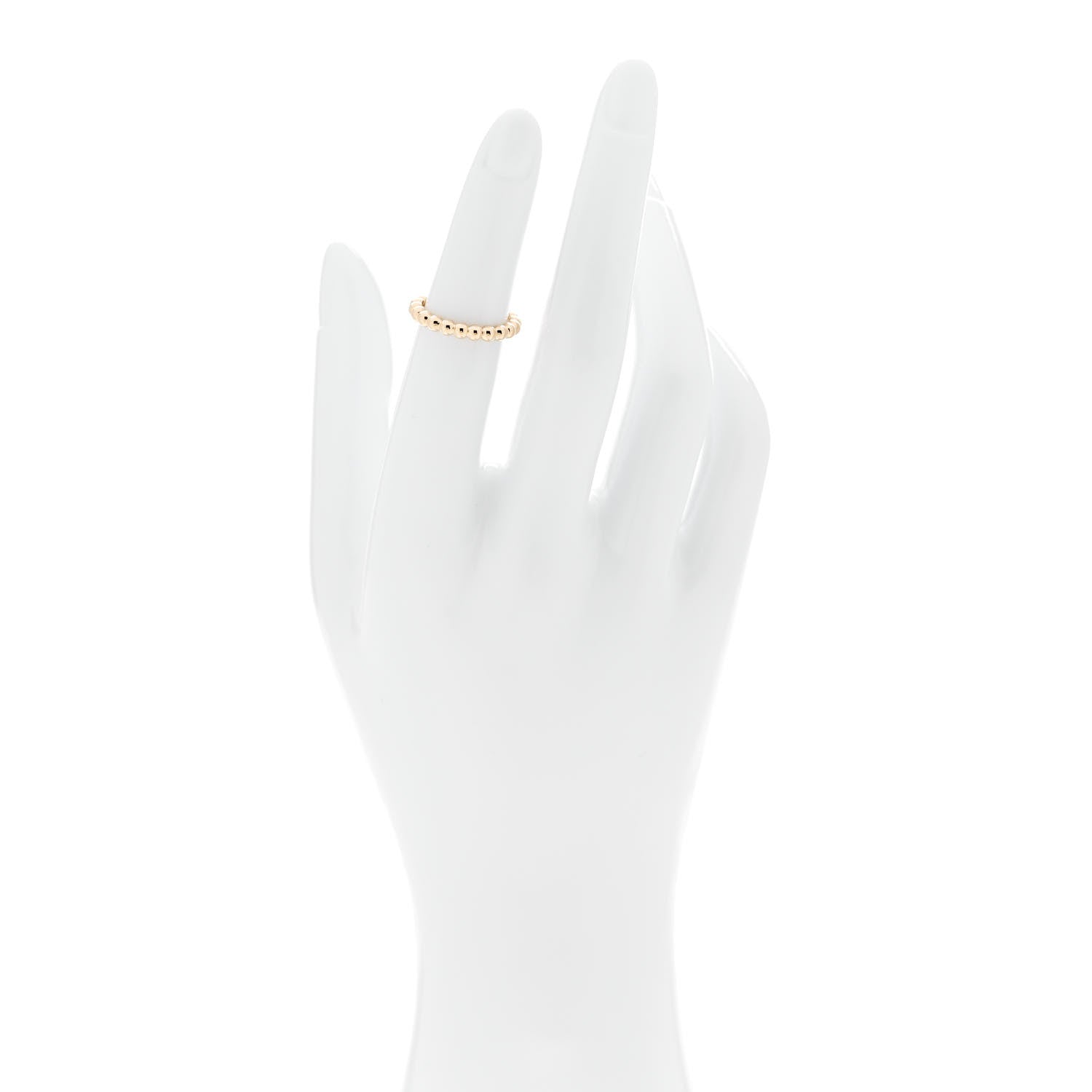 Van Cleef & Arpels 18K Yellow Gold Medium Perlee Ring 48 4.5 2 of 5