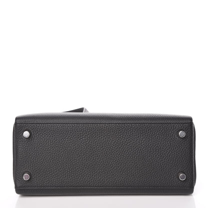 Hermes Togo Horseshoe Kelly Retourne 25 Black Magnolia 6 of 41