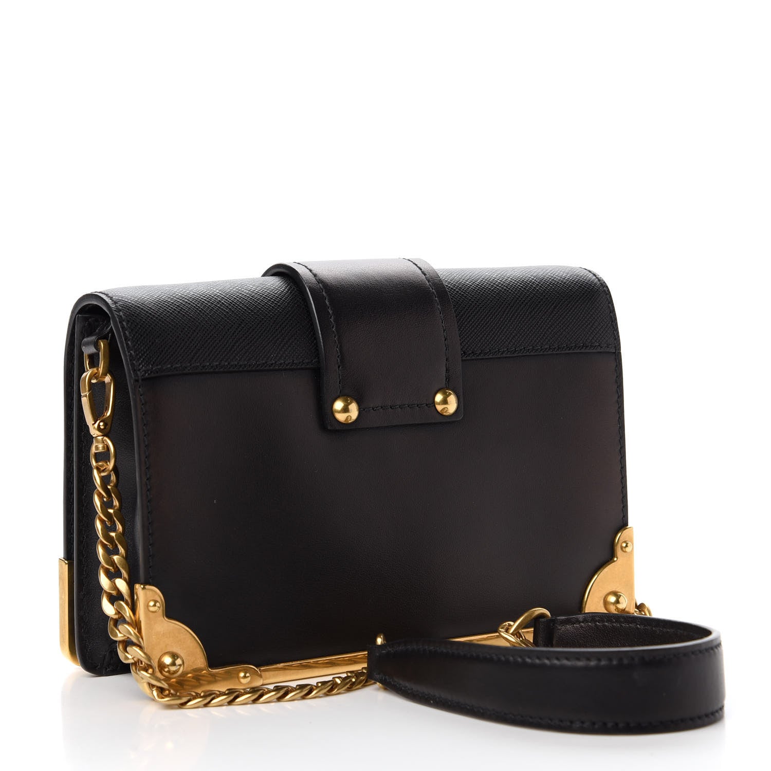 Prada City Calf Saffiano Cahier Bag Black 3 of 9