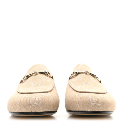 Gucci Summer Denim GG Malaga Kid Womens Princetown Slippers 40.5 Souffle Rose 3 of 8