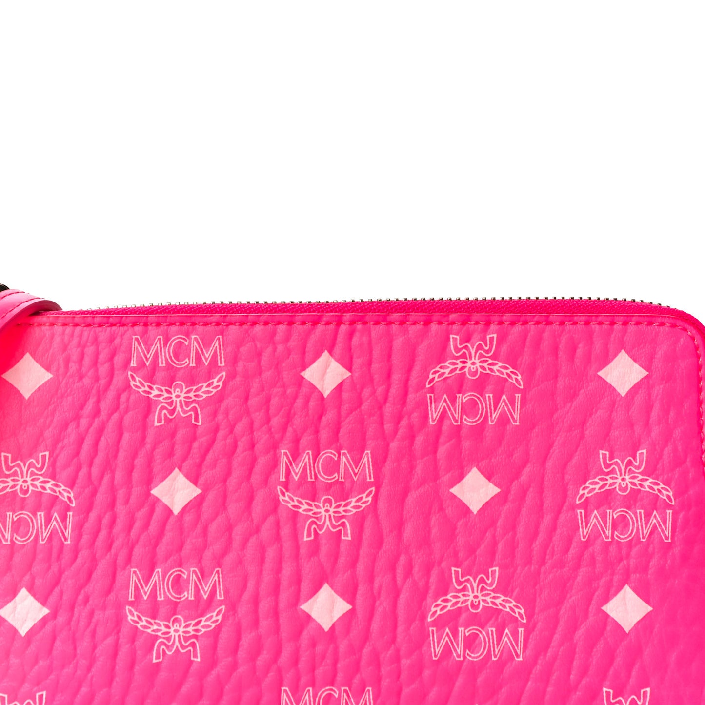 Visetos Wristlet Zip Pouch Neon Pink