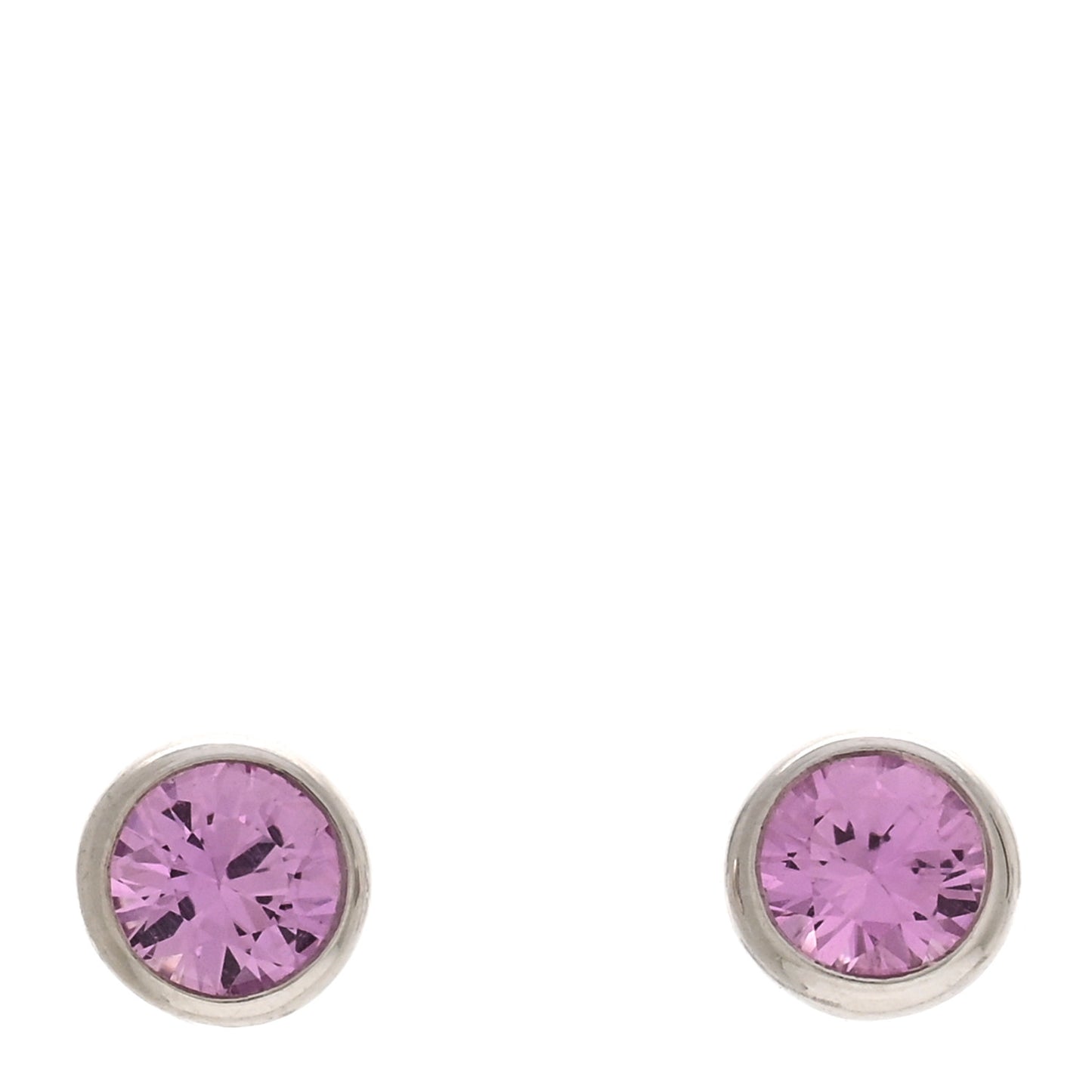 Sterling Silver Pink Sapphire Elsa Peretti Color By The Yard Earrings
