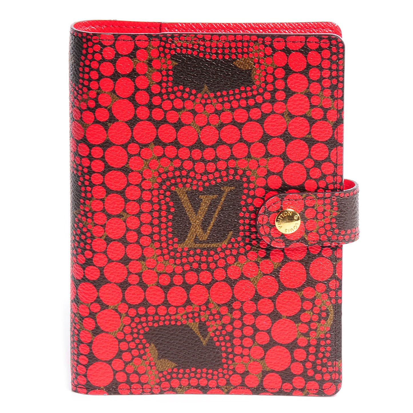 Monogram Kusama Town Small Ring Agenda Cover Red