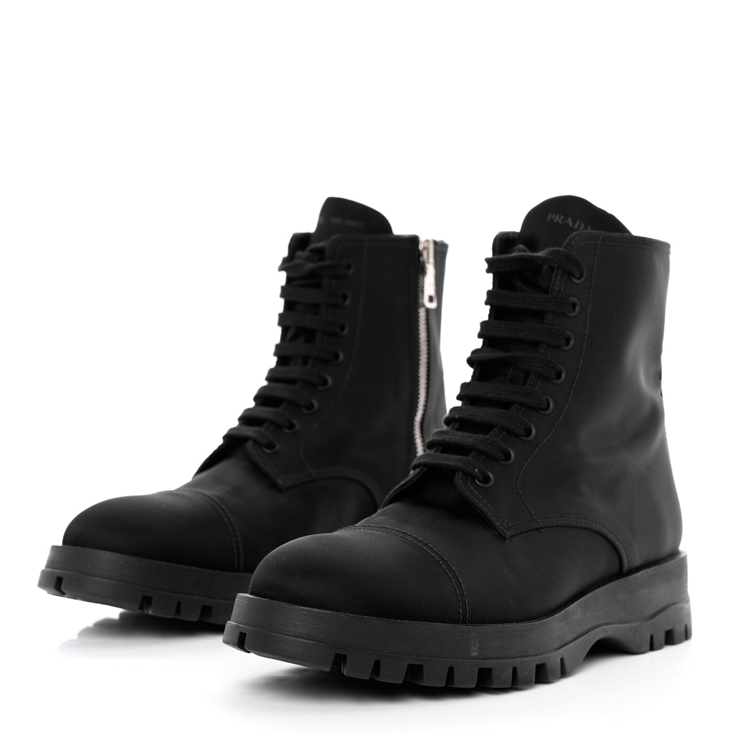 Nylon Gabardine Captoe 30mm Combat Boots 37 Black