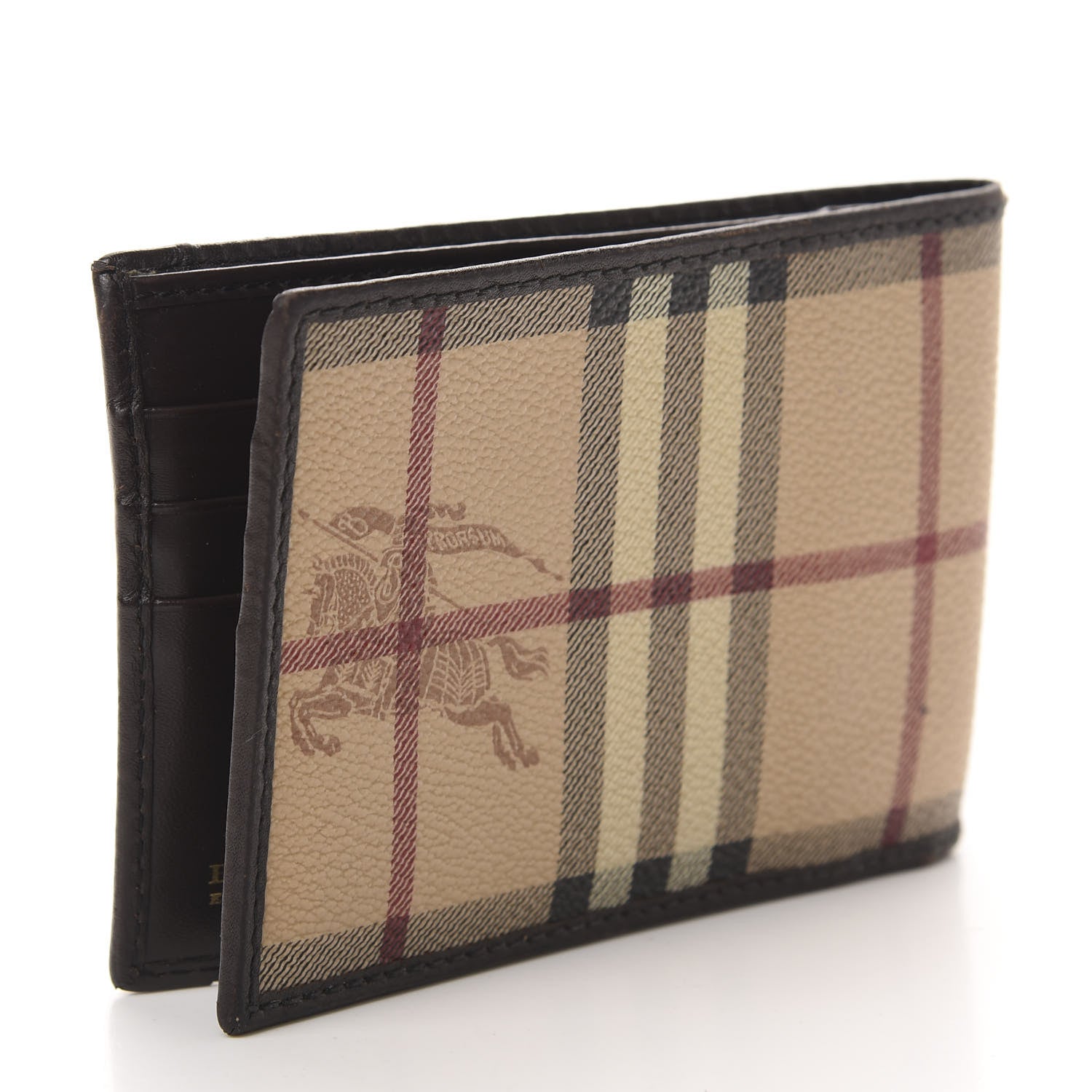 Burberry Haymarket Check Bi-Fold Wallet Chocolate 3 of 10