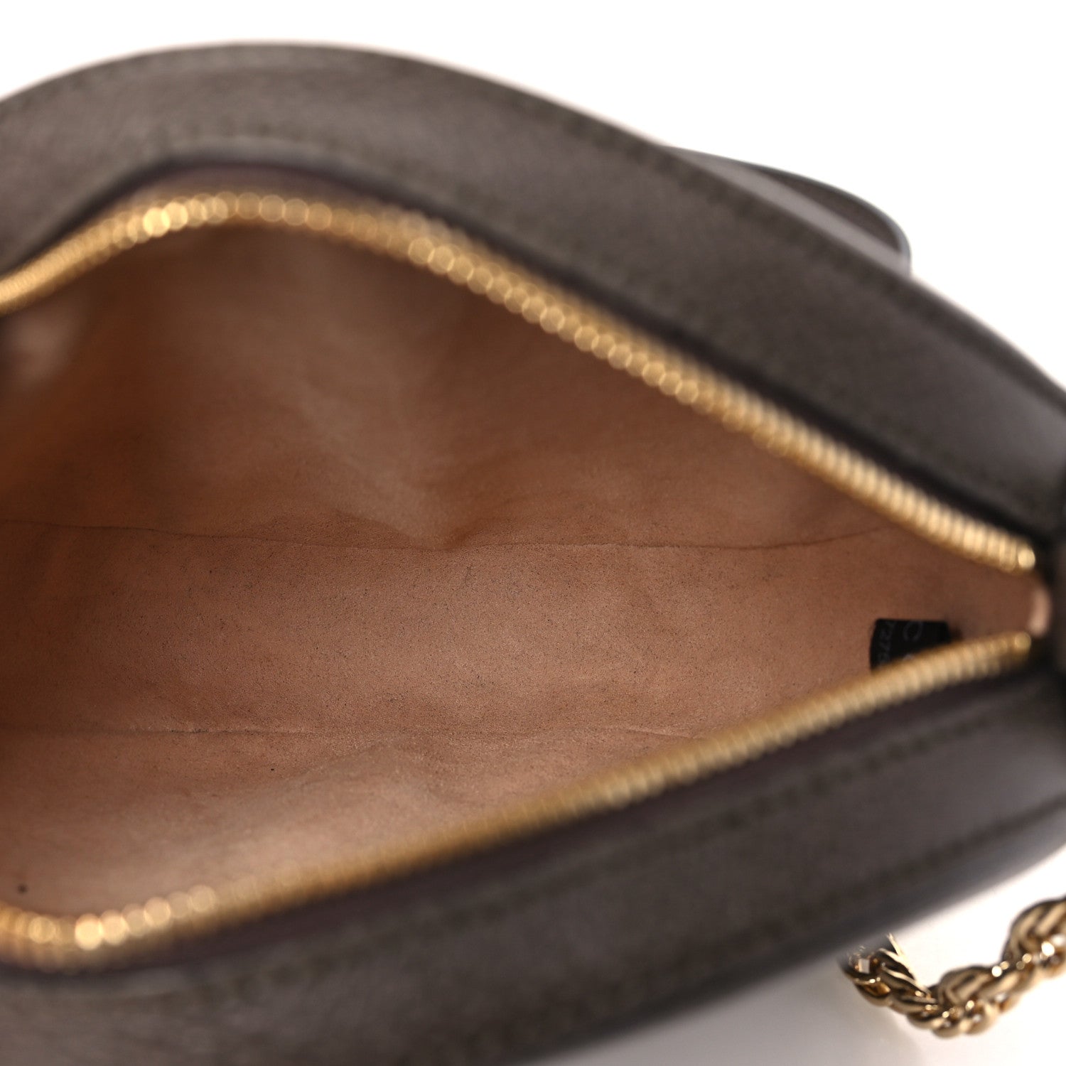 Gucci GG Supreme Monogram Web Mini Ophidia Round Shoulder Bag Brown 5 of 9