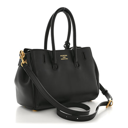 Balenciaga Smooth Calfskin Mini Bel Air Carry All Bag Suede Pink Black 3 of 12