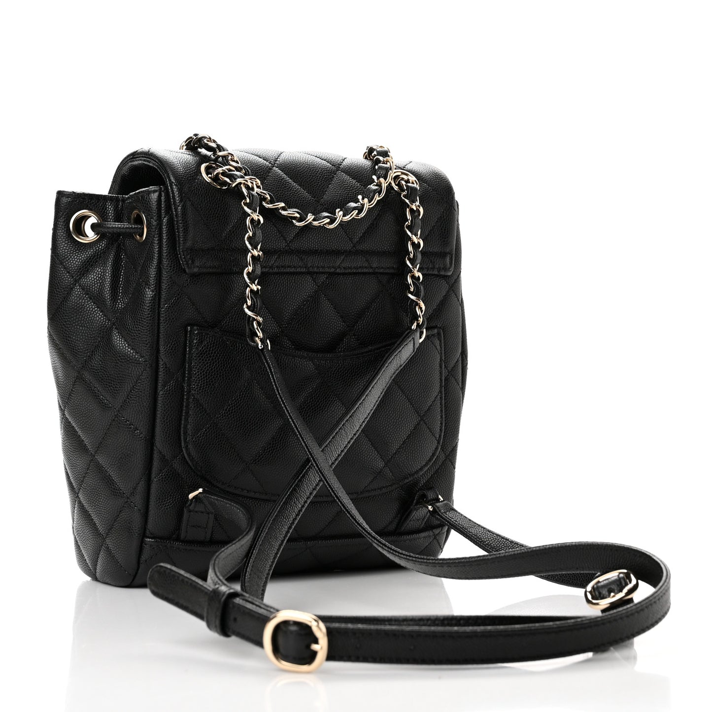 Caviar Quilted Mini Urban Spirit Backpack Black
