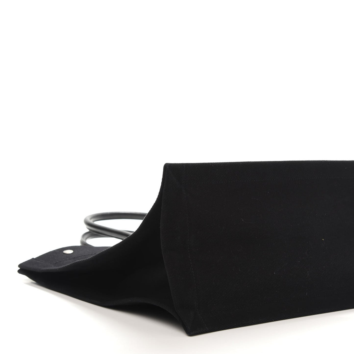 Linen Calfskin Rive Gauche Tote Black