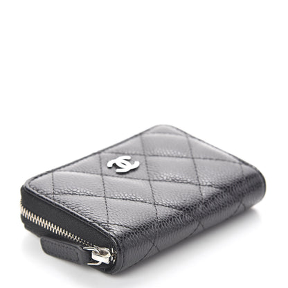 Chanel Caviar Quilted Zip Coin Purse Black 4 of 7