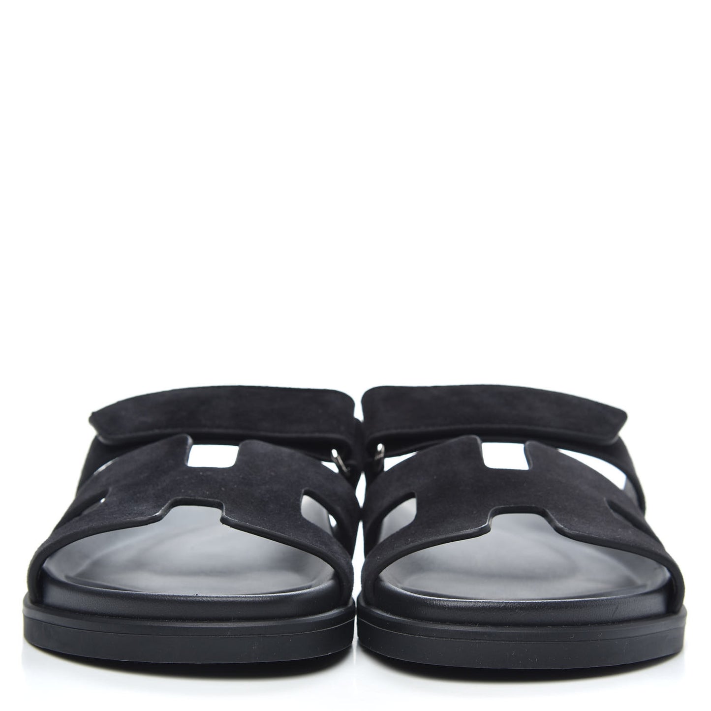 Suede Goatskin Womens Chypre Sandals 37 Black
