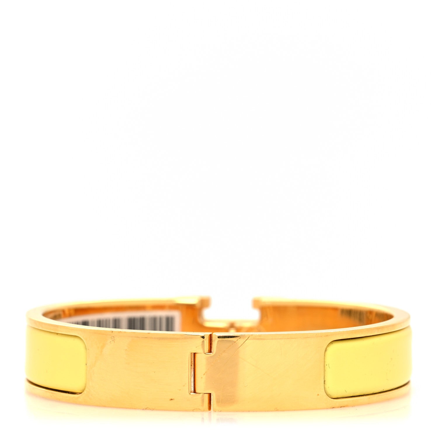 Hermes Enamel Narrow Clic Clac H Bracelet PM Jaune Citron 3 of 5