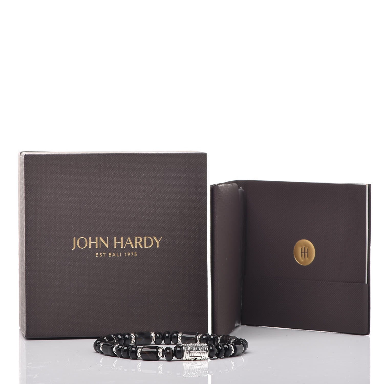 John Hardy Sterling Silver Banded Agate Classic Chain Bead Bracelet 6 of 6