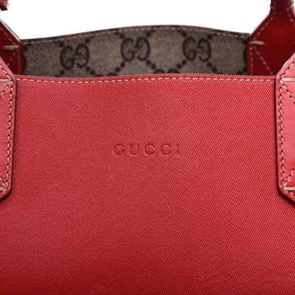 Gucci GG Supreme Monogram Small Reversible Tote Beige Red 9 of 16