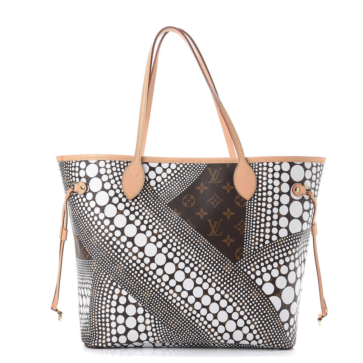Louis Vuitton Monogram Kusama Waves Neverfull MM White 1 of 8