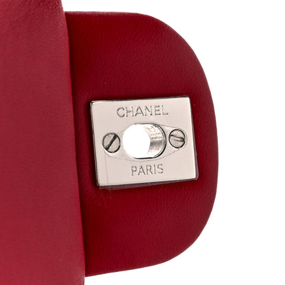 Chanel Lambskin Quilted Mini Rectangular Flap Red 7 of 11