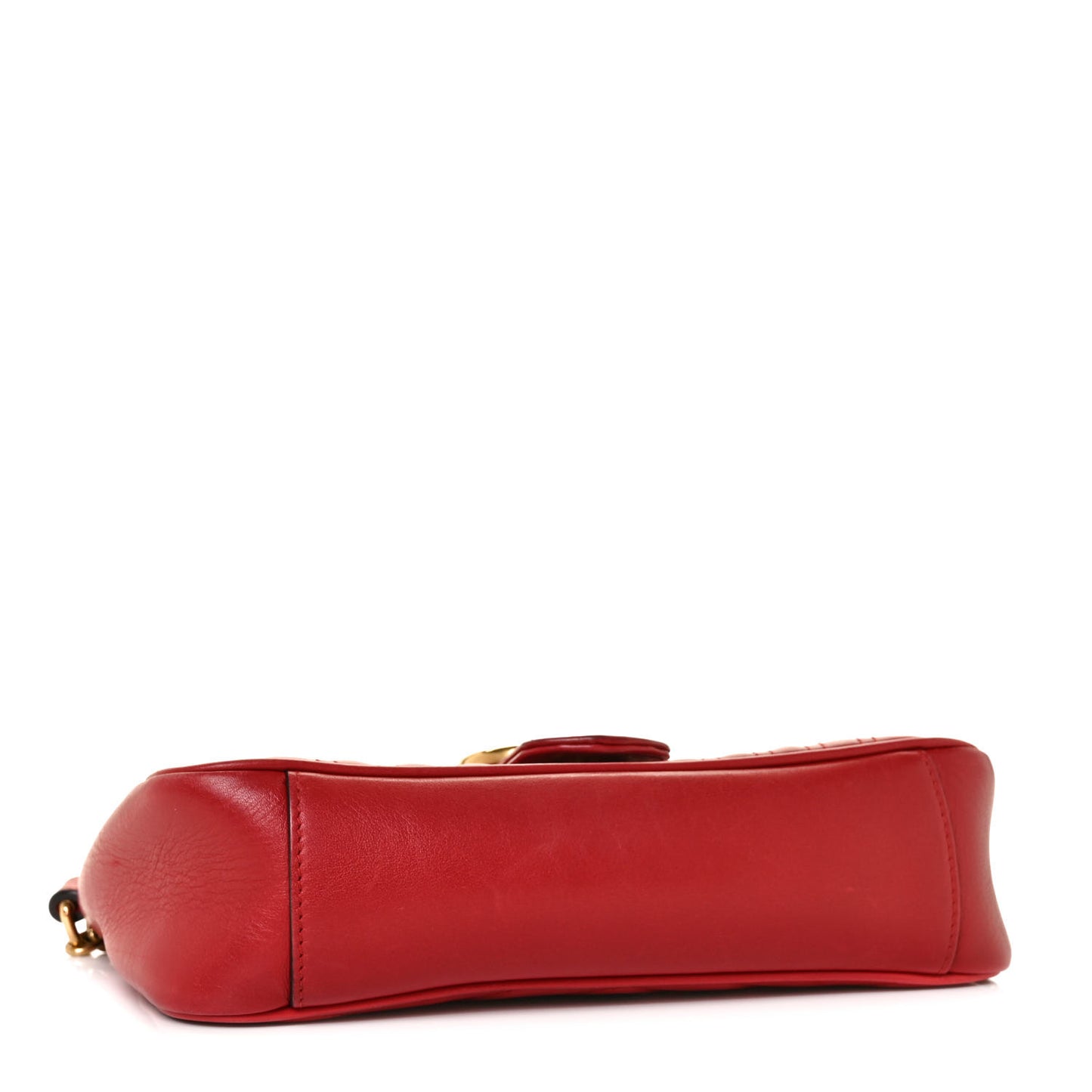 Calfskin Matelasse Small GG Marmont Shoulder Bag Hibiscus Red