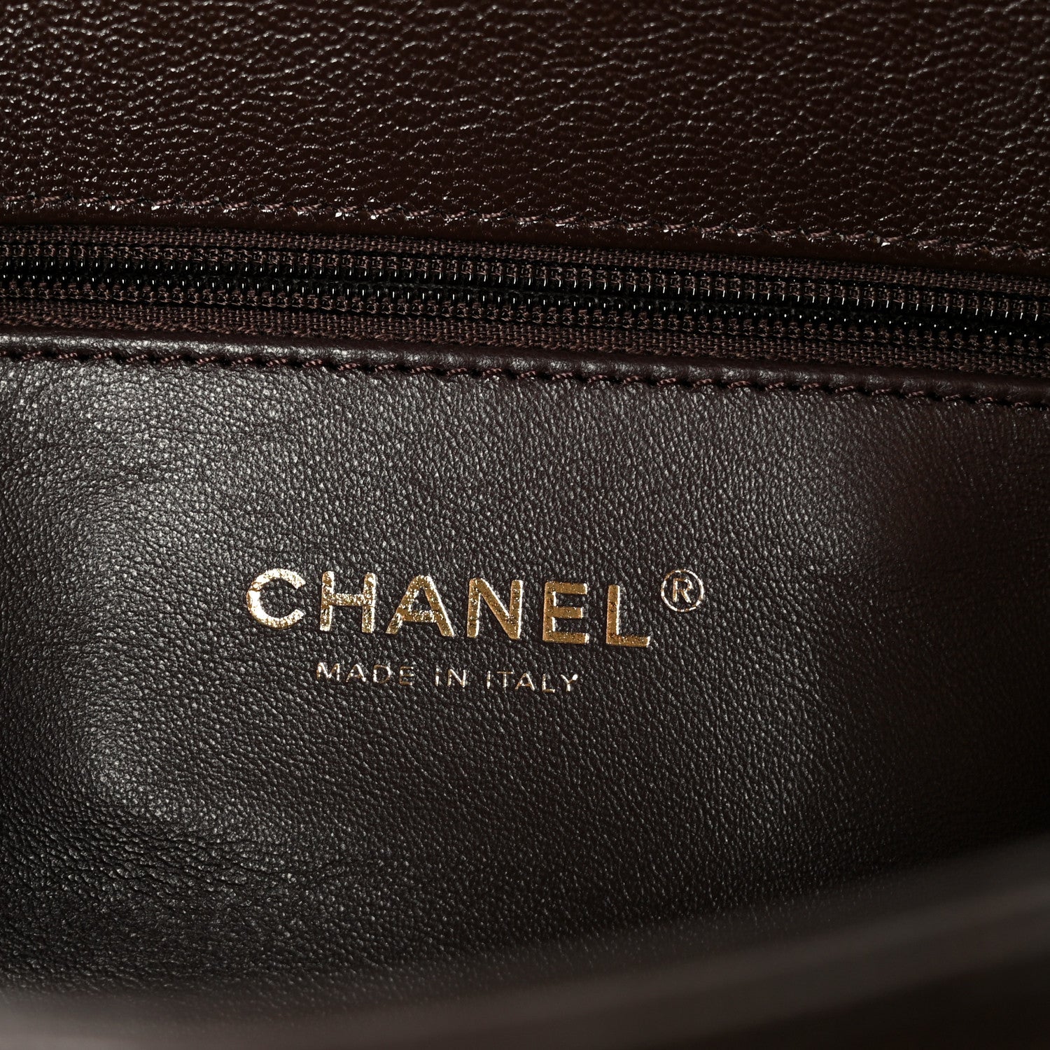 Chanel Goatskin Chevron Quilted Maxi East West Coco Handle Flap Dark Brown 5 of 11