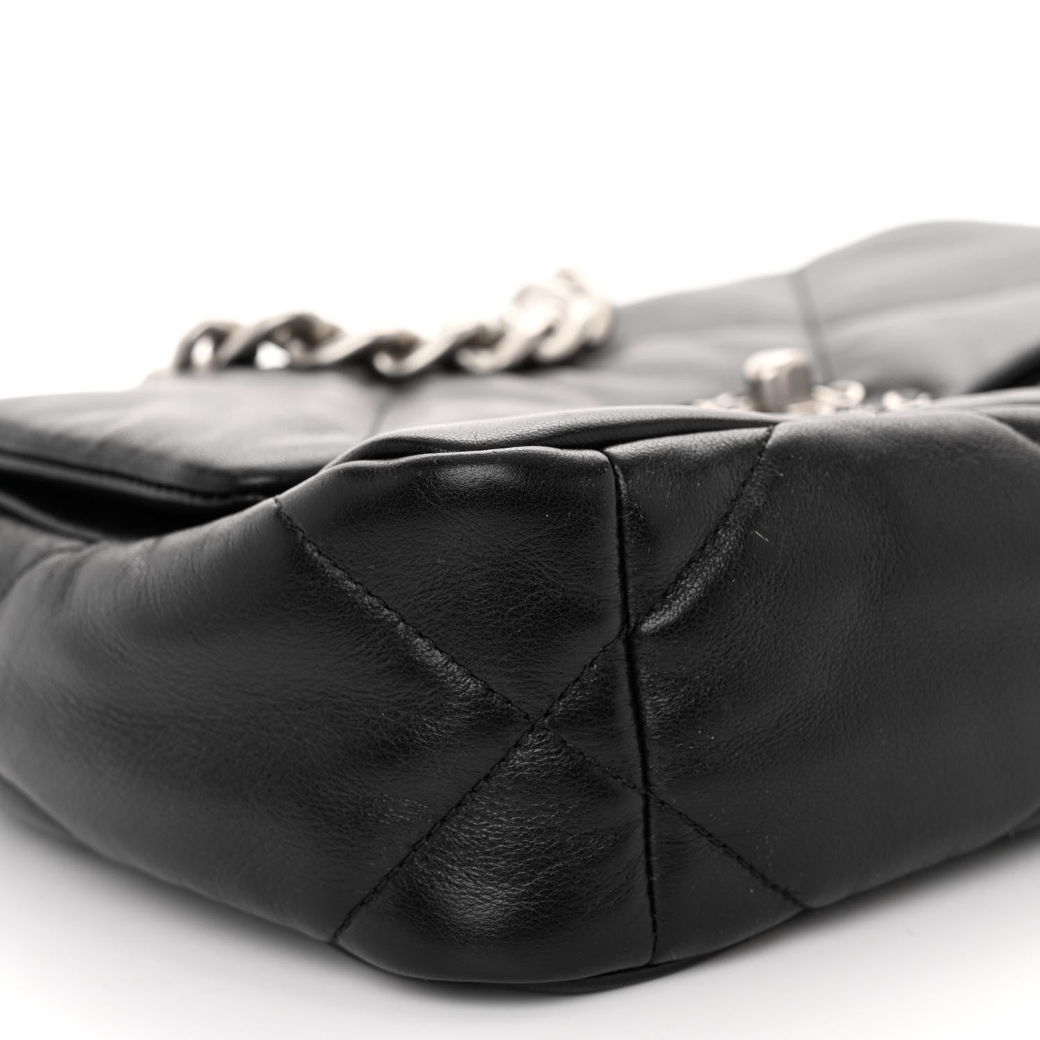 Chanel Lambskin Quilted Medium 19 Flap Black 9 of 11