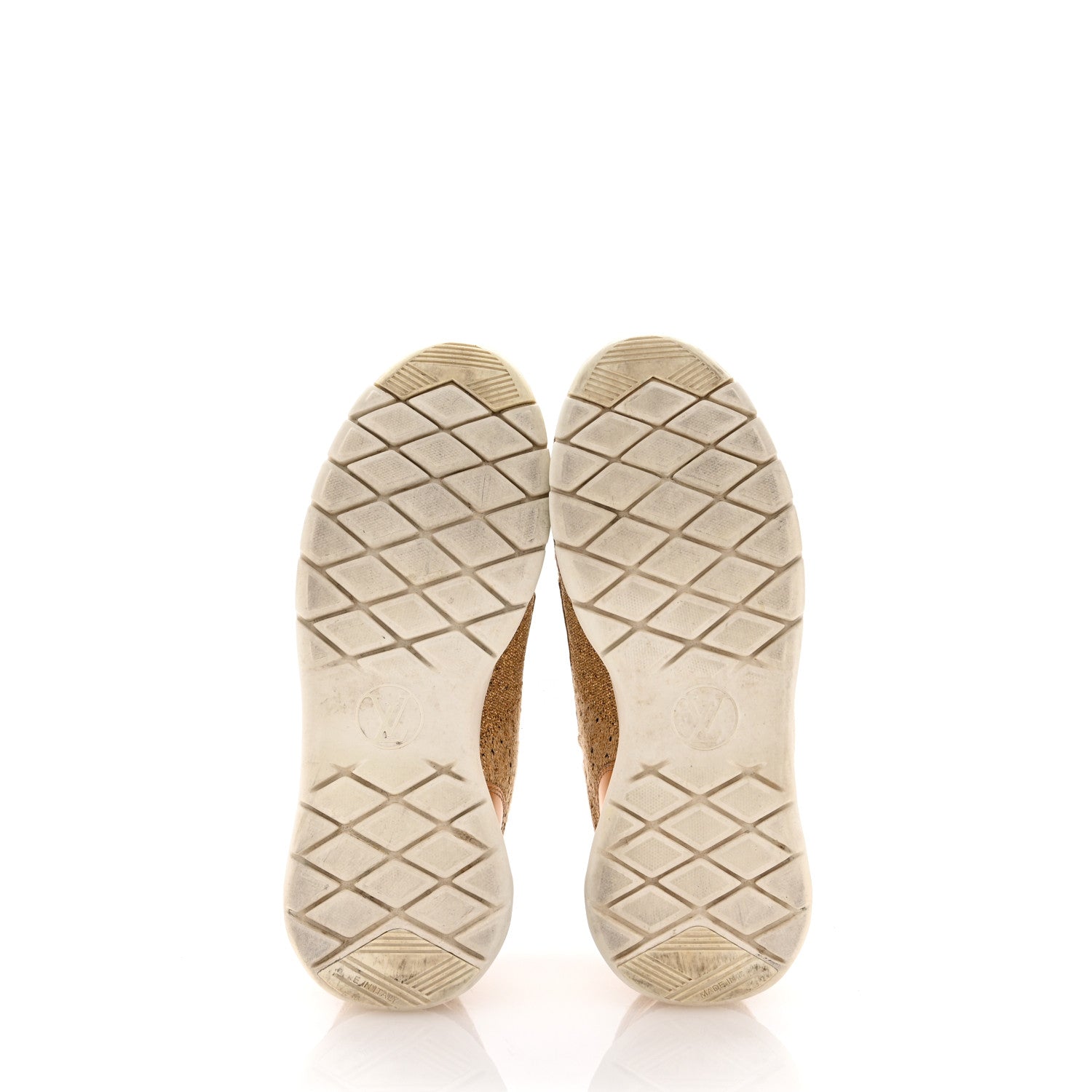 Louis Vuitton Technical Nylon Monogram Rubber Aftergame Sneakers 37.5 Gold 7 of 15