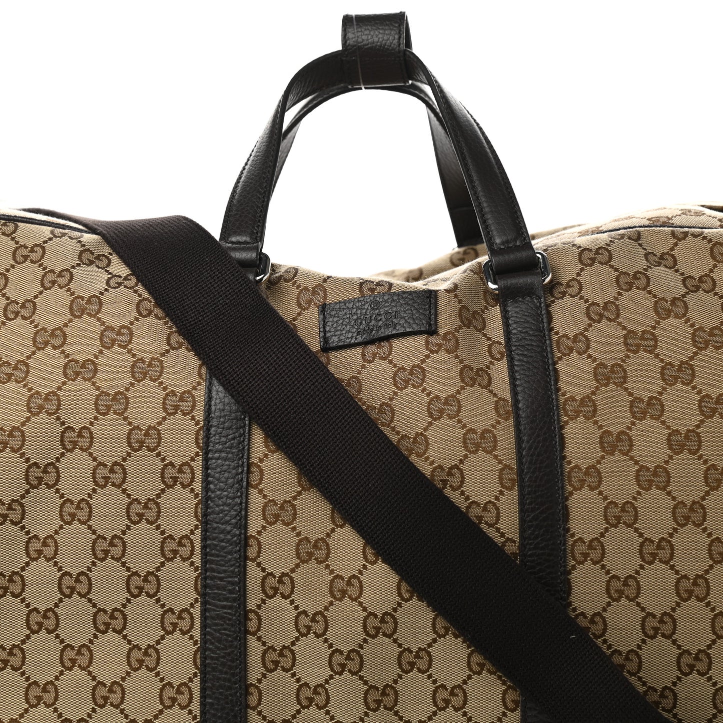 Monogram Dollar Calfskin Large Boston Duffle Bag Beige Ebony Testa di Moro Marrone Scuro