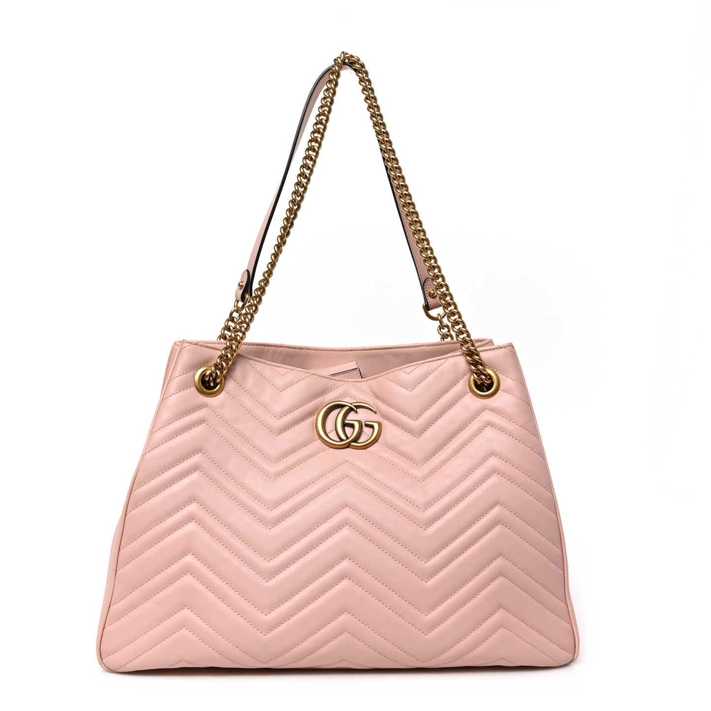 Calfskin Matelasse Medium GG Marmont Shoulder Tote Bag Perfect Pink