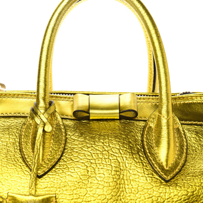 Burberry Prorsum Metallic Calfskin Medium Blaze Satchel Gold 15 of 15