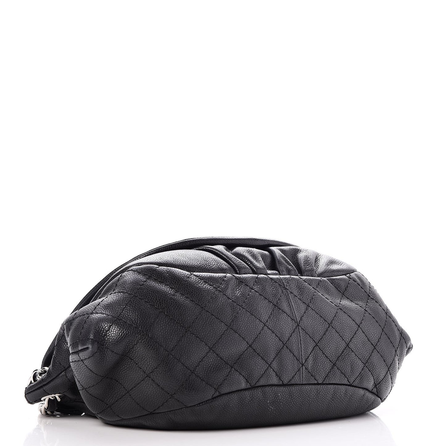 Caviar Half Moon Large Flap Black