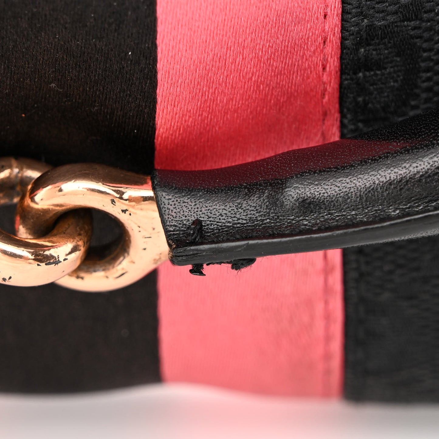 Monogram Horsebit Web Clutch Black