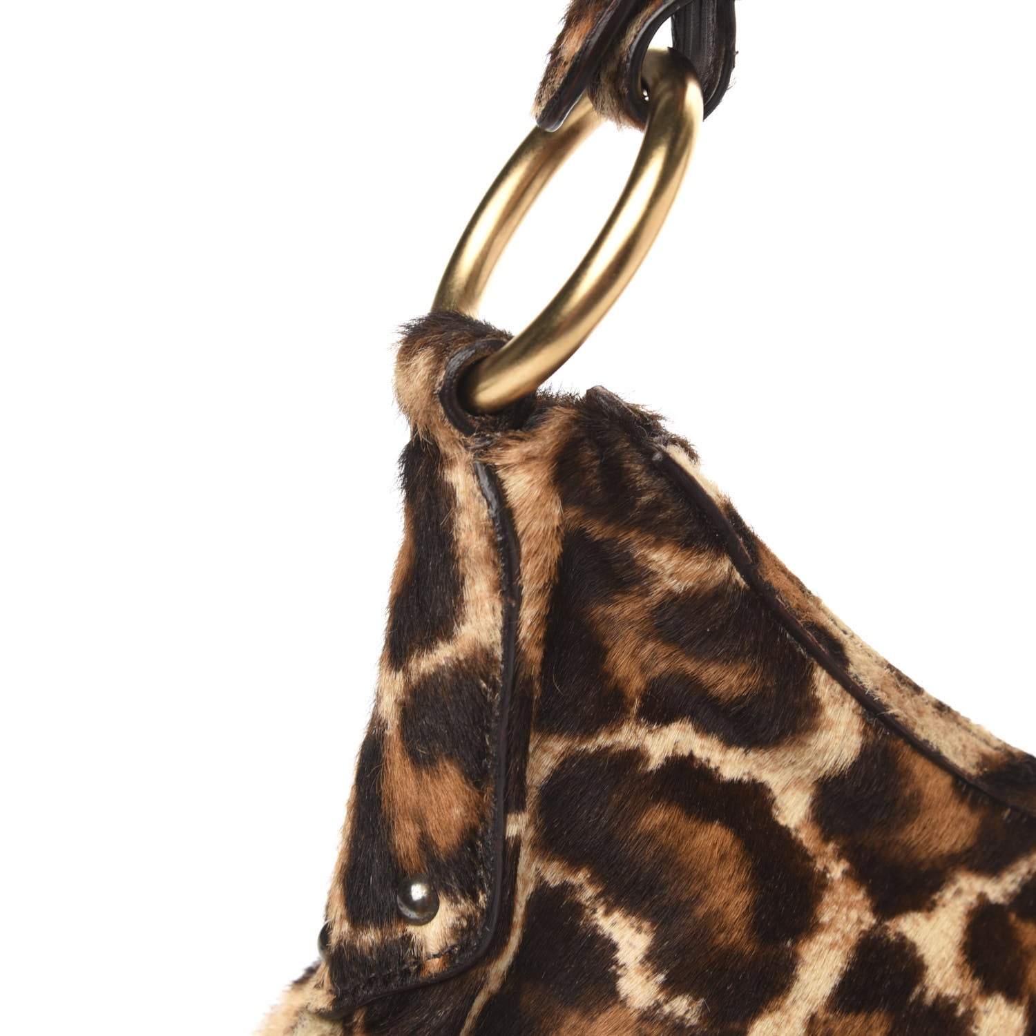 Prada Calf Hair Leopard Print Shoulder Bag Avorio 10 of 10