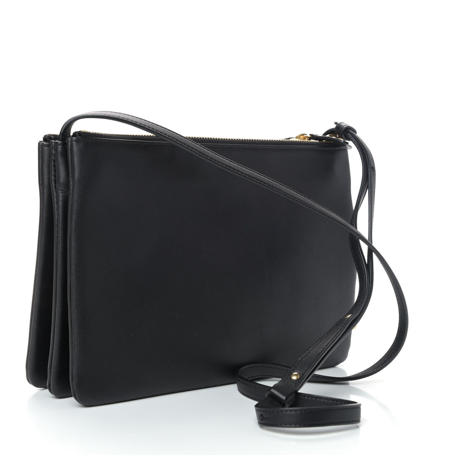 Celine Lambskin Large Trio Crossbody Bag Black 2 of 4