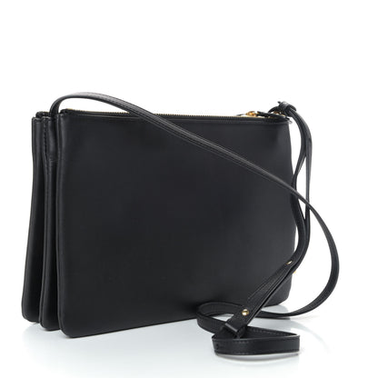 Celine Lambskin Large Trio Crossbody Bag Black 2 of 4