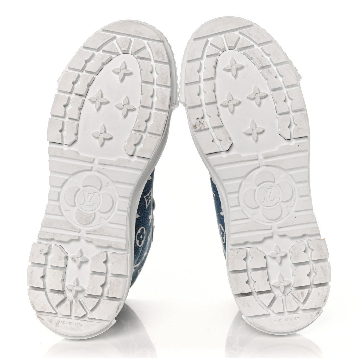 Louis Vuitton Denim Monogram Squad Sneaker Boots 40 Marine 6 of 8